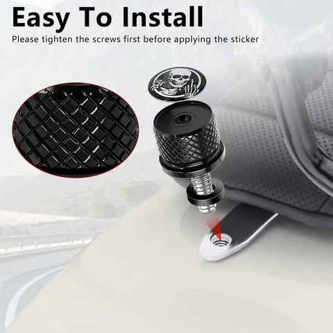 Stainless Knurled Fender Rear Seat Bolt Screw 1/4-20 Thread For Harley-Davidson Touring Softail Dyna XL XG 1997-2025