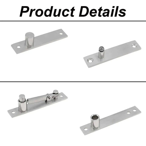 Heavy Duty Pivot Hinge for Wood Doors Stainless Steel Hidden Door Hinge for Secret Doors 360 Degree Rotation Invisible Pivot Hardware