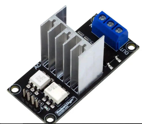 PWM AC Dimmer Module Controller For 110V To 220V with heat sink, programmable light dimming, blue terminal block, black circuit board