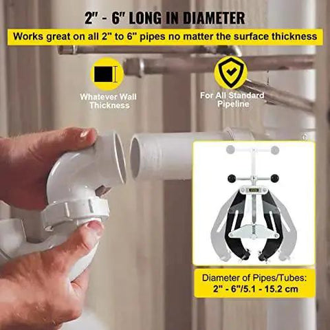 Heavy Duty Pipe Clamp For 2 To 6 Inch Pipes With Ultra Clamp Technology And Quick Acting Screws Steel Pipe Alignment Tool