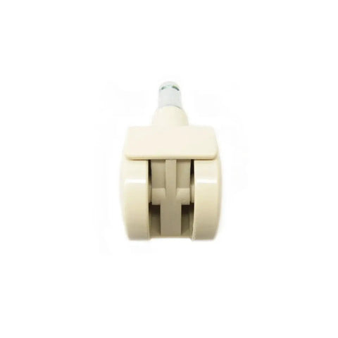 Almond Replacement Caster Set For Chromcraft Chairs featuring single polyurethane caster, 1-3/4 inch wheel, shown from front view.