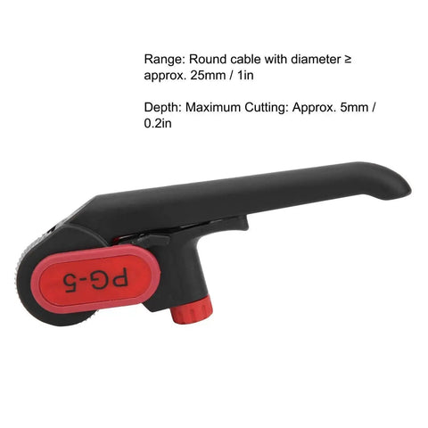 Handy Manual Wire Stripper Cutter With Adjustable Depth Up To 5Mm And Replaceable Blades Rust Resistant Durable Tool Side View