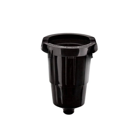 Front view of black Blendin replacement K-Cup pod holder with exit needle for Keurig K-series