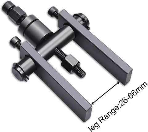 Pro-Grade Motorcycle Blind Bearing Extractor Puller Kit 8-25mm, close-up of durable alloy steel component with 26-66mm leg range.