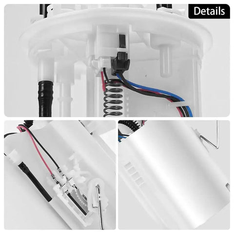 Plug And Play Electric Fuel Pump Assembly With Sending Unit OE Replacement Kit details, close-up of wires and housing