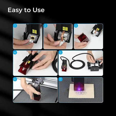 Tutorial showing installation of Air Assist Kit For Falcon 10W Laser Engraver With 22 LPM Airflow Pump on laser cutter