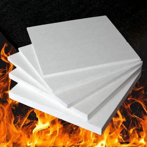 Ceramic fiber insulation board, 24x12x1 inches, white fireproof panel for ovens, stoves, and kilns.