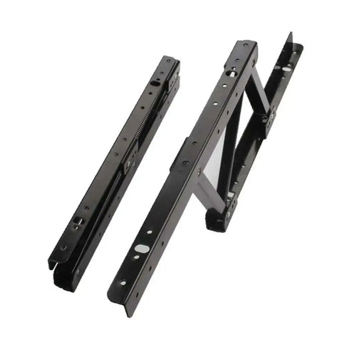 Folding Spring Hinge For Tables And Desks, Two Pack Heavy Duty Furniture Lift Mechanism, black metal construction components