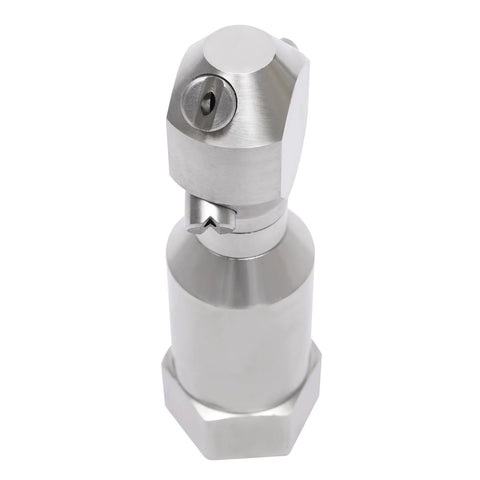 360° rotating spray nozzle, 1/2 in inlet, 304 stainless steel, high-pressure barrel and tank cleaning