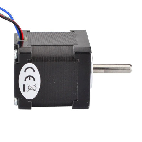 Nema 14 bipolar stepper motor with 4 wires, black housing and silver shaft