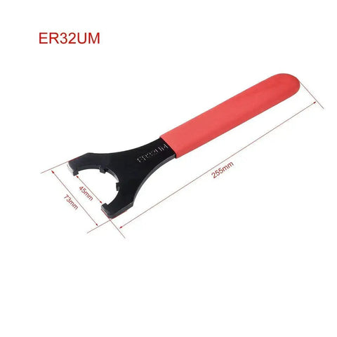 Collet Chuck Wrench For ER32 Tightening And Loosening Nuts And Screws, Pro Grade Heavy Duty Metal And Plastic Handle, 10 Inch Long