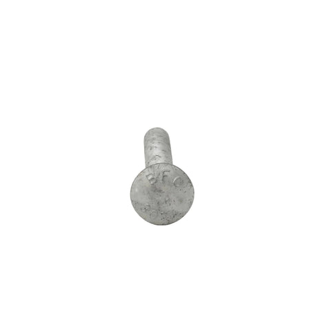Front view of 1/4-20 Inch Galvanized Carriage Bolt Kit For Exterior Use Grade A Coarse Full Thread 1-3/4 Inch Length 100 Pack
