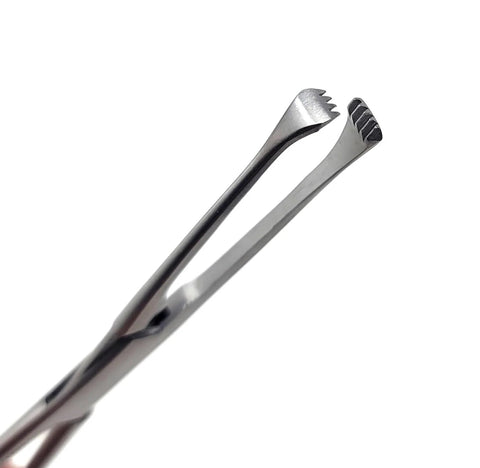 Stainless steel Allis tissue clamp forceps with 4×5 teeth jaws, 6-inch, economy grade
