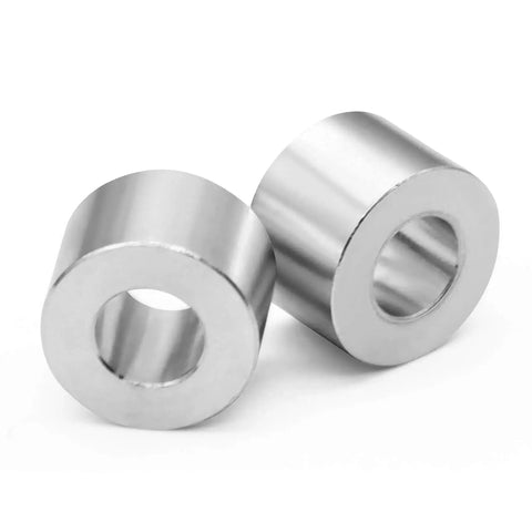 Heavy Duty Aluminum Spacer Set 6061, Ten Piece Pack, Three Quarter Inch Outer Diameter, Three Eighths Inch Inner Diameter, Half Inch Long