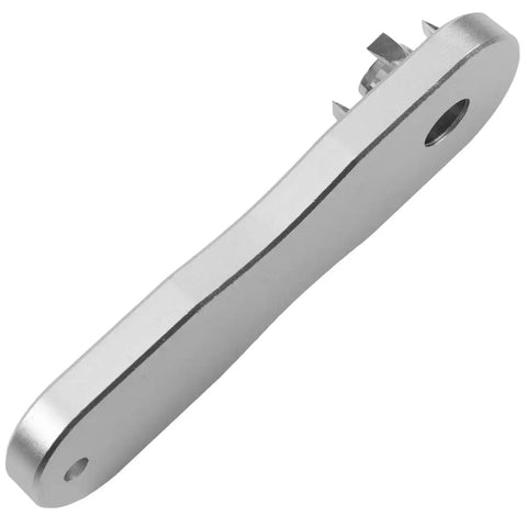 Hammer Activated Hole Punch Tool For Boat Bimini Covers And Canvas Awnings, side view showing extended handle and fastener cutter.