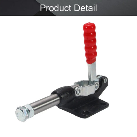 Adjustable Toggle Clamp With Push Pull Action, 851 Lbs Capacity, High Carbon Steel Construction, Red Finish