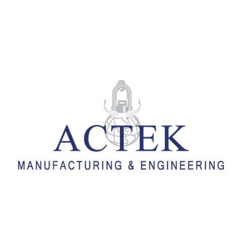 Company logo for ACTEK Manufacturing & Engineering featuring a hoist illustration.