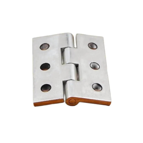 Heavy Duty Stainless Steel Adjustable Door Hinge Set With Six Hole Polished Finish For Industrial Doors And Machinery Cabinets Quiet Smooth Close Durable Box Hinge 65x79x5.5mm front view