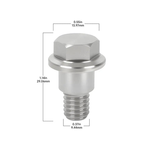 2 Pack Heavy Duty Shoulder Bolts For Riding Mower Deck Suspension And Chassis Hardware Cross Reference 532196539 stainless steel bolt with size details
