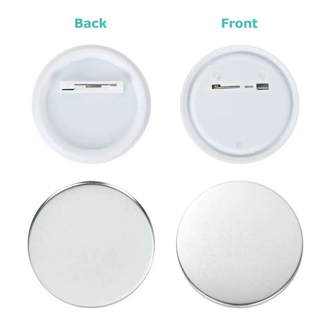 Dope 400 Piece Button Maker Supplies Kit For 58mm Round Badges Includes 100 Button Covers 100 Pin Backs visible front and back view