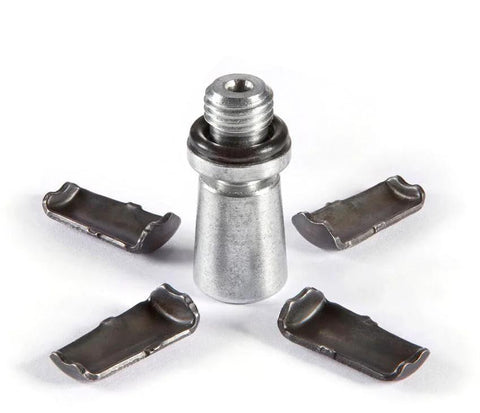 LockNLube Coupler Rebuild Kit 3-pack: silver rebuild tool with four replacement jaws and black seal