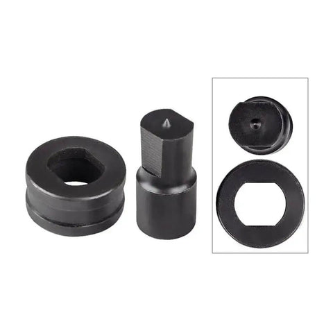 Heavy Duty Hydraulic Punching Slotted Die Set For CH70 Punching Machine, assorted dies shown for metal fabrication.