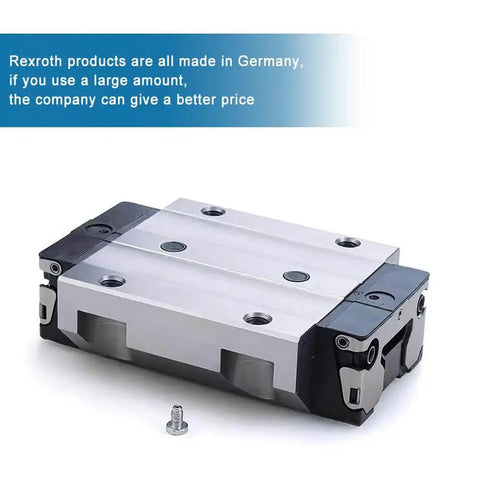 FLS Extended Slider Guide Block, Slide Unit Ball Bearing, Parts R165381420 R165381422 viewed from above with mounting hardware