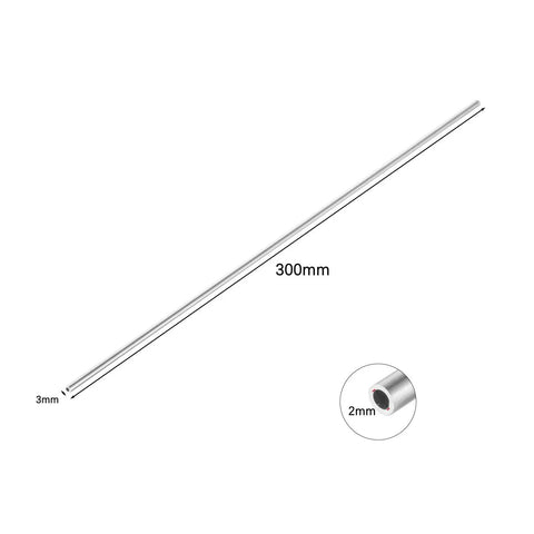 Five Piece Pack Of 304 Stainless Steel Round Capillary Tubing 3 Millimeter Outer Diameter 2 Millimeter Inner Diameter 300 Millimeter Long