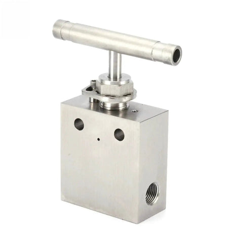 High Pressure 20000 Psi Ultra High Needle Valve Stainless Steel for Hydraulic Systems with one quarter inch port