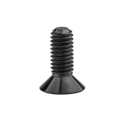 Titanium M3 Countersunk Torx T10 Flat Head Bolt, 6AL4V Grade 5 Titanium Alloy, Black Finish, high strength, corrosion resistant, side view.