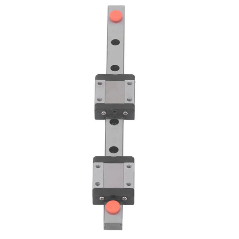 Miniature Linear Guide Rail Kit With 2 Slide Blocks For 3D Printers And CNC Machines, Stainless Steel Rail, 100mm Length, Heavy Duty Linear Bearing, 2.84 kN Dynamic Capacity, Durable Precision