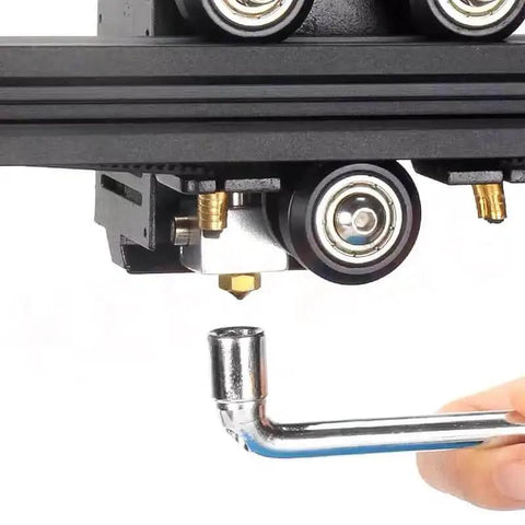 Installing brass nozzle with All In One 3D Printer Maintenance Tool Kit for K1 K2 Ender 3 and FDM printers