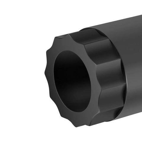 Close-up of 60mm Differential Pinion Lock Nut Tool for ATV maintenance, CNC-machined steel, black oxide finish, compatible with TRX300 FourTrax.