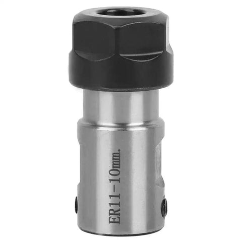 Pro Grade ER11 Collet Block With 10mm Axle Hole For Lathes And Milling Machines, visible with spiral thread quick clamp for strong grip