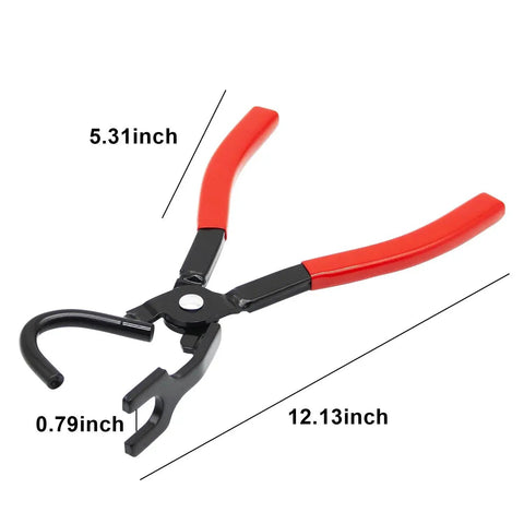 Exhaust Hanger Removal Pliers For All Rubber Hangers And Brackets, size 12.13 inches, red and black high carbon steel tool