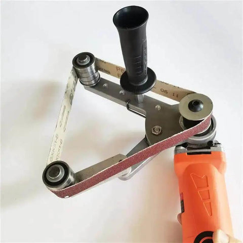 Stainless Steel Pipe Grinding Polisher Kit For Angle Grinder With Flexible Abrasive Belt And High Molecular Dri Wheel, DIY Metalworking Accessory For Pros And Weekend Warriors.