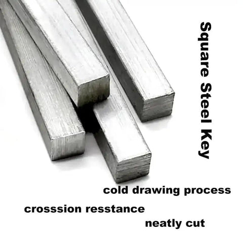 Four Pack One Quarter Inch Square Stainless Steel Key Stock Bar Stock Twelve Inch Cold Drawn Plain Finish For Cutting And Welding DIY Projects