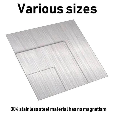 304 Stainless Steel Sheet 28 Gauge 0.02 Inch Thick By 4 Inch Wide 4 Inch Long Brushed Finish Metal Strip Plate Various Sizes