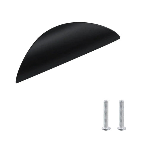 10 Pack Crescent Drawer Pulls Black Zinc Alloy Nordic Style Cabinet Wardrobe Handles With One And One Quarter Inch Hole Centers 32 Mm