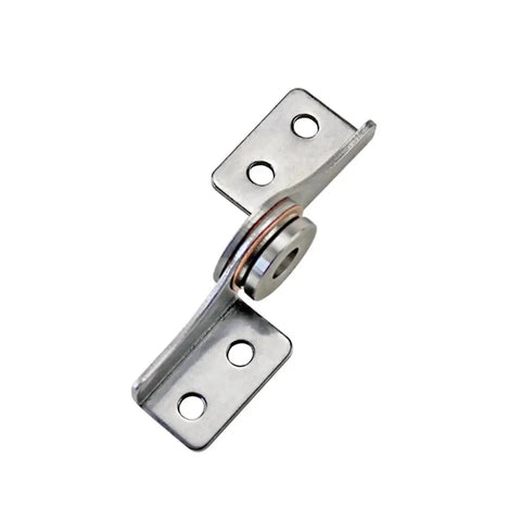 Side view of through-hole damping torque hinge, 304 stainless steel with free-stop blade, 1 piece