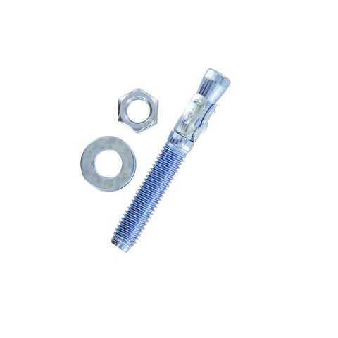 Wedge Anchors 1/2 Inch Diameter 3-3/4 Inch Length Zinc Plated Concrete Anchors Coarse Thread Rust Resistant For Dry Interior Environments