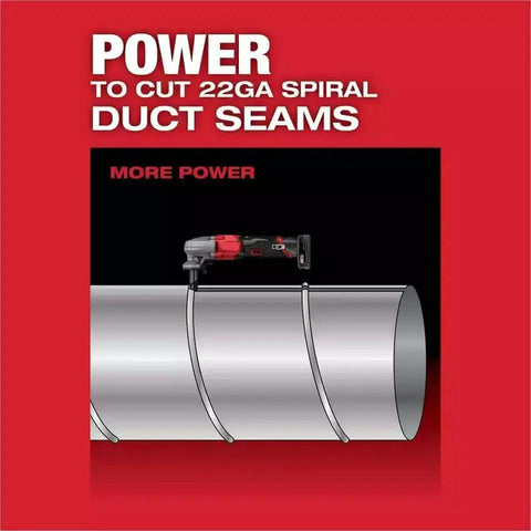 16 Gauge Speed Nibbler For M12 FUEL 12V Cordless Metal Cutter with Starter Kit cutting 22GA spiral duct seams