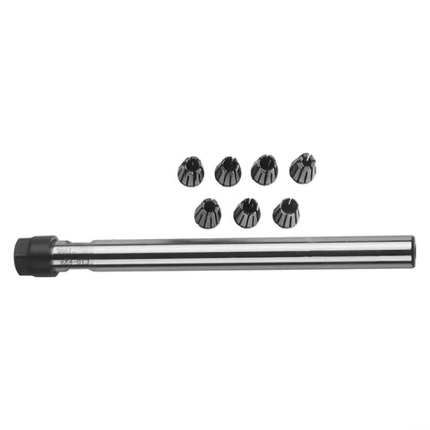 Pro Grade 100L Collet Chuck Holder With Seven ER8 Collet Set Ranging From 2 To 5 mm Straight Shank 10 mm For CNC Router And Milling Machines Durable High Precision Tooling For Reliable Cutting.