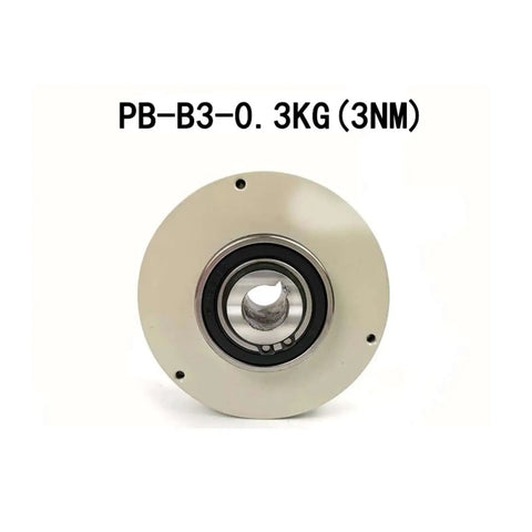 Front view of Ultra Thin Shaftless Magnetic Powder Brake System for 24V electric motors, stable torque 3Nm, durable alloy.