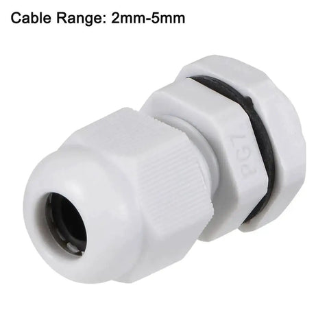 PG7 Cable Gland 2mm To 5mm Waterproof Nylon Joint With Locknut