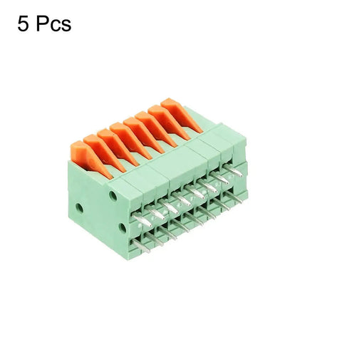 8 Pin KF141V PCB Spring Terminal Block Connector 2.54mm Pitch, 150V 2A, for PCB boards and electronics, pack of 5