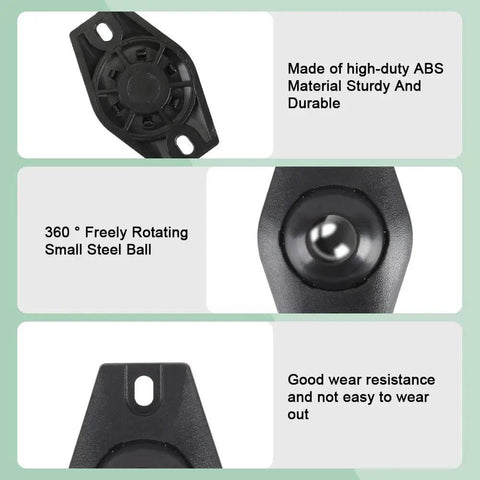 16 Piece Self Adhesive Caster Wheels For Kitchen Appliances And Small Storage Boxes Black With 360 Degree Rotation And Stainless Steel Ball Bearings