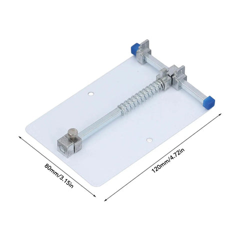 Heavy Duty Stainless Steel PCB Holder And Fixture Clamp for Small Circuit Boards with dimensions 80x120mm