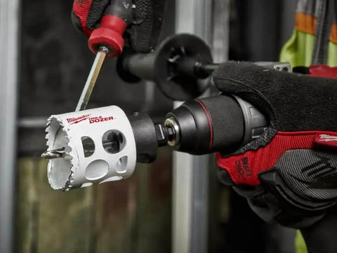 Bi Metal Hole Saw Three And Three Quarter Inch For General Purpose Cutting With High Speed Steel Teeth One And Five Eighths Inch Maximum Cutting Depth For Mild Steel And Metals Arbor Not Included Milwaukee Quality in use
