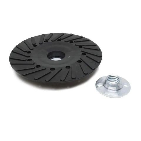 Heavy Duty Four Point Five Inch Sanding Backing Pad For Angle Grinders With Seven Eighths Arbor Resin Fiber Disc Polishing Pad